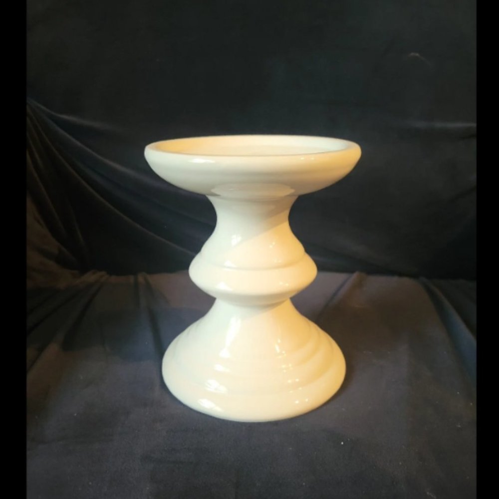 Small White Candle Stand Holder Gold Canyon
